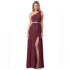 AZAZIE LANAEA Bridesmaid dress in Cabernet.